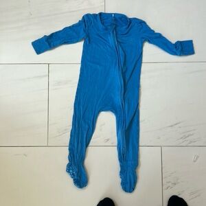 Posh Peanut Celestial Blue Zippered Footie (18-24 mo)